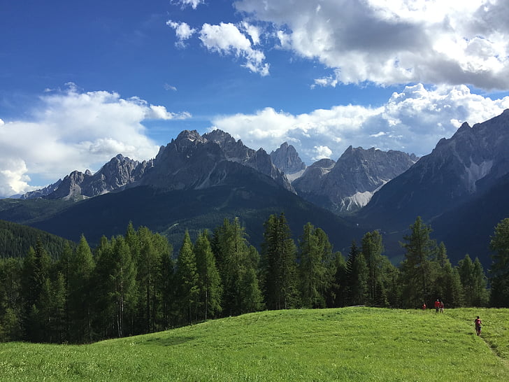 Alpine, pegunungan, pemandangan, alam
