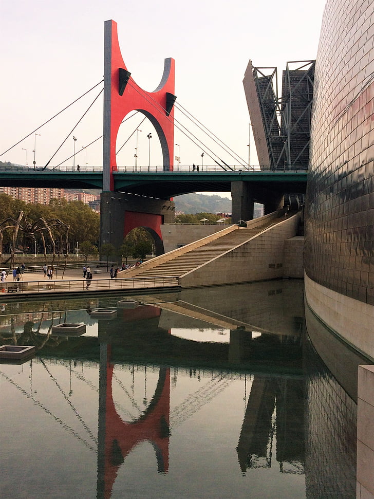 sillat, Guggenheim-museo, arkkitehtuuri, Bilbao, suunnittelu