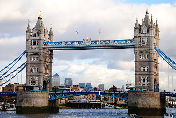 Londres, Bro, la Tamise, l’Angleterre, rivière Thames, Londres - Angleterre, pont de la tour