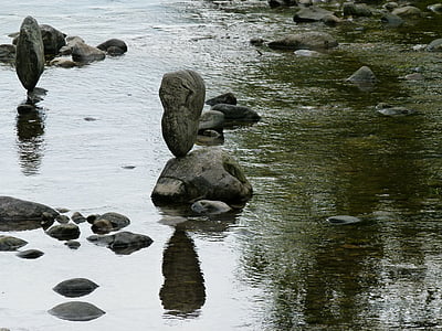 stones, water, silent, rest