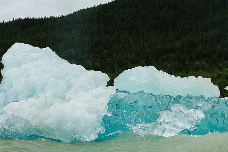 ice, glacier, nature, water, blue, frozen, cold