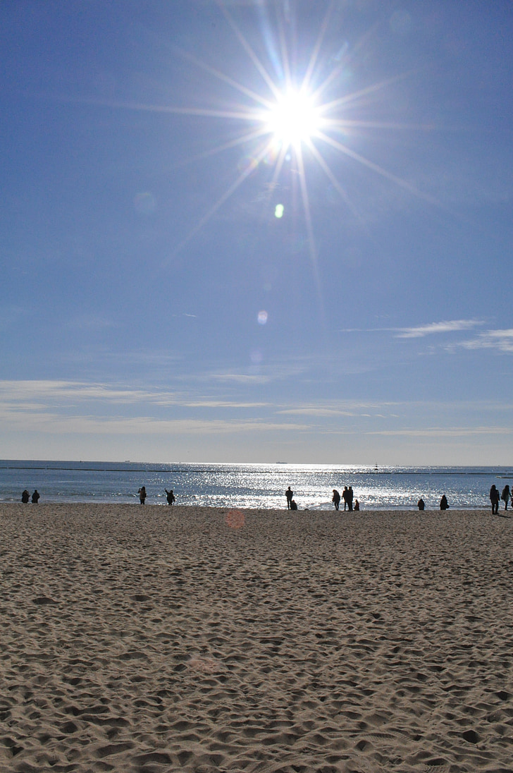 mer, Haeundae beach, sable, sable fin, plage de baignade, Busan, République de Corée