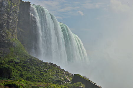尼亚加拉大瀑布, 水群众, 喷雾, 杂音, 瀑布, 发泡, 水