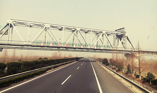 autostrady, Most, Wysoka prędkość, ruchu, transportu, Most - człowiek struktura, drogi