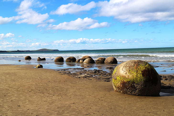 piedra del maorí, bian de Hai, paisaje, Nueva Zelanda, Costa, piedra, mar