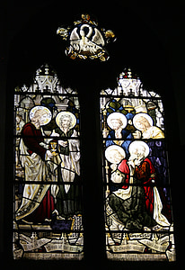 blyinfattade fönster, St michael's church, Sittingbourne, St michael's sittingbourne, kyrkan, nattvarden, Jesus