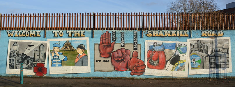 bức tranh tường, Belfast, xung đột, shankill đường