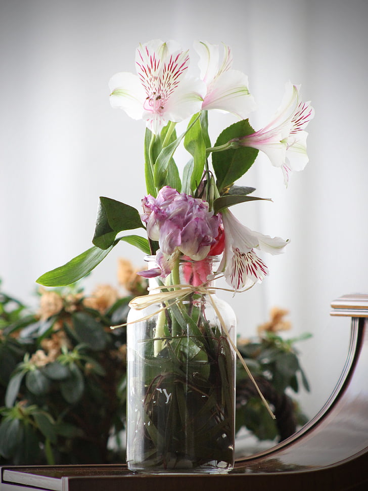 virágok, váza, asztal, bodegones, Csendélet, dekoráció, Trim