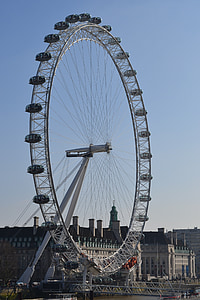 london, ferris wheel, england, united kingdom, sky, westminster, blue