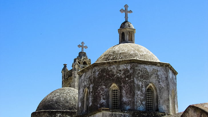 cyprus, karpasia, rizokarpaso, ayios synesios, church, orthodox, dome