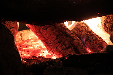 la puntata, fuoco, calore, carbone, chiamate, legno, legna da ardere