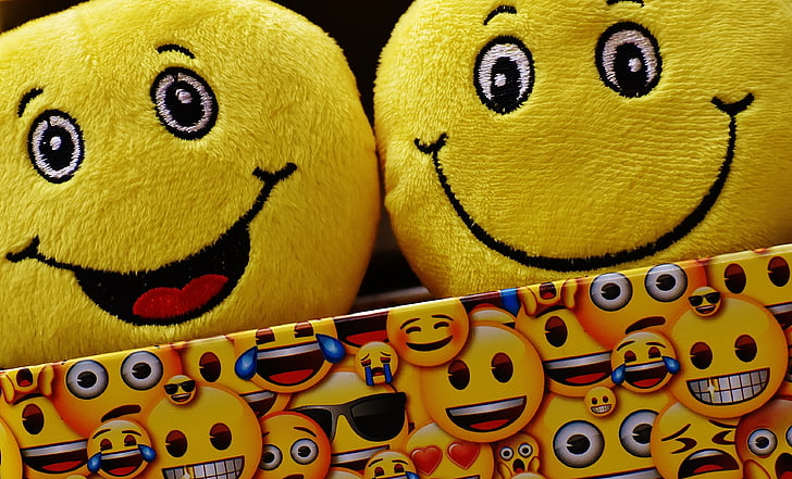 Smilies, groc, divertit, alegria, emoticon, Emoji, somrient