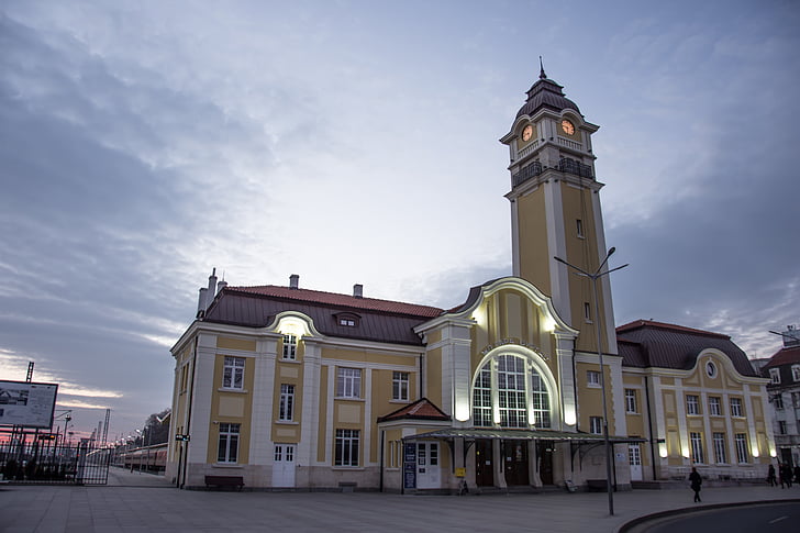 toget, togstationen, rejse, Burgas, Bulgarien, Railway, transport
