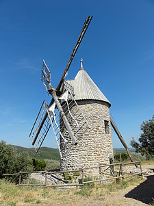 molino, Pedro, Sur, Francia, arquitectura, molino de viento, molino de viento