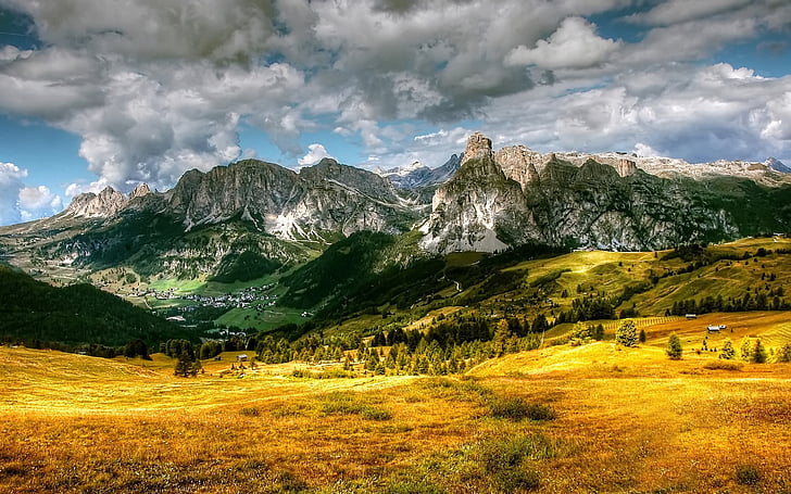 Alta badia, Dolomitok, hegyek, Dél-Tirol, alpesi, Olaszország, UNESCO Világörökség