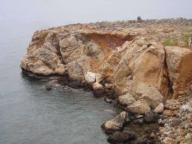 Siprus, pantai berbatu, Pantai, laut, Mediterania