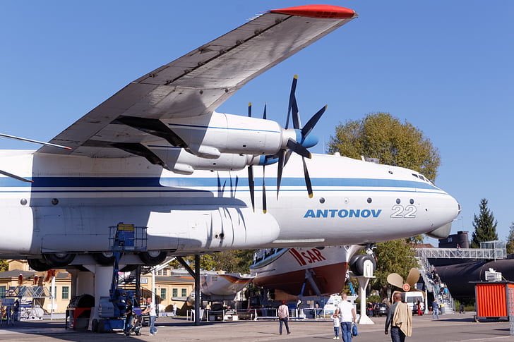 propellerplan, Antonov, teknik, museet, Speyer, flygplan, fraktflygplan