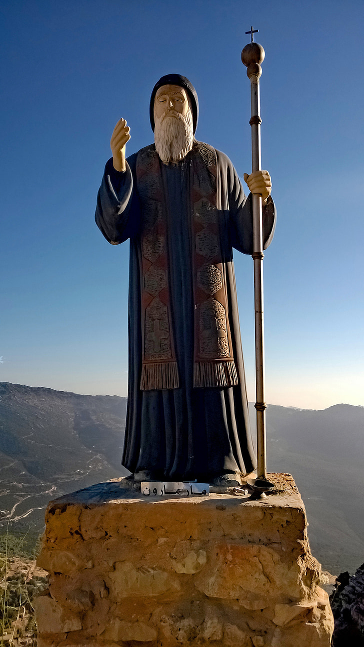 Líbano, estátua, Padre, Hardine, montanha