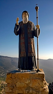 lebanon, statue, priest, hardine, mountain
