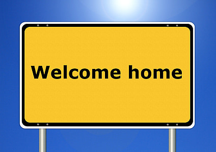 Selamat datang, Kota tanda, tanda jalan, Di rumah, rumah