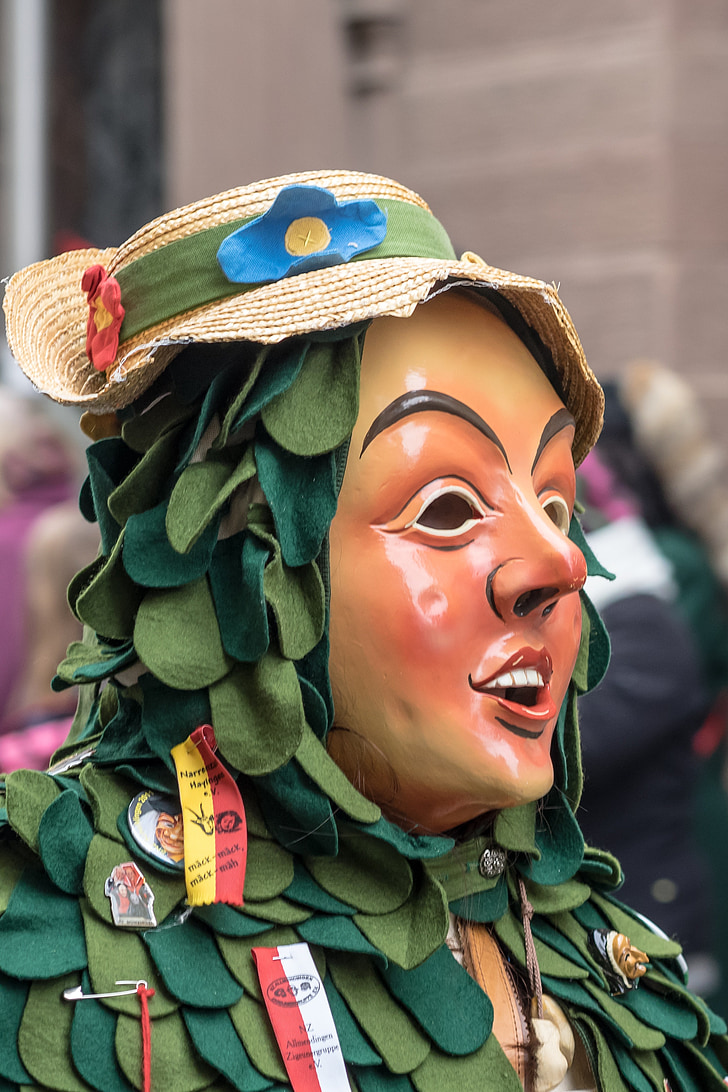 Carnival, Fasnet, färgglada, Swabian alemannic, masken, ristade, Figur