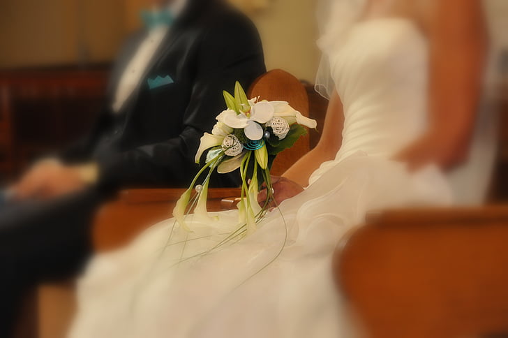 bouquet, flou, mariée, photo de mariage, photographie de mariage, mariage, bride