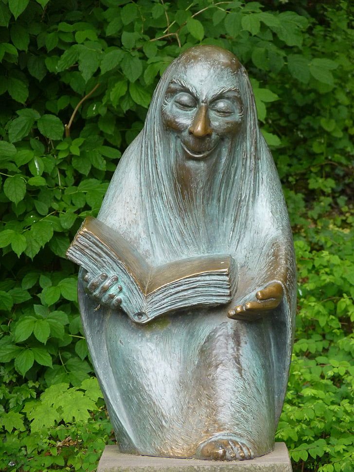Geschichtenerzähler, Skulptur, Abbildung, Statue, Märchen, Buch, Lesen