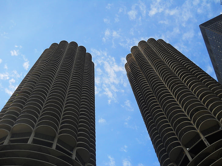 budynki, Miasto, Chicago, Drapacz chmur, Architektura, Urban, nowoczesne
