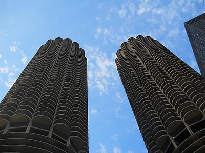 edificios, ciudad, Chicago, rascacielos, arquitectura, urbana, moderno