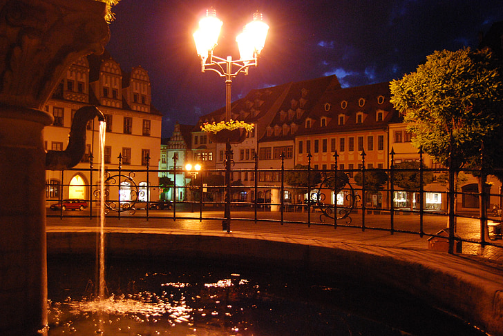 Marketplace, Marktplatz naumburg, fontän, Wenceslas fontän, Sachsen-anhalt, gamla stan