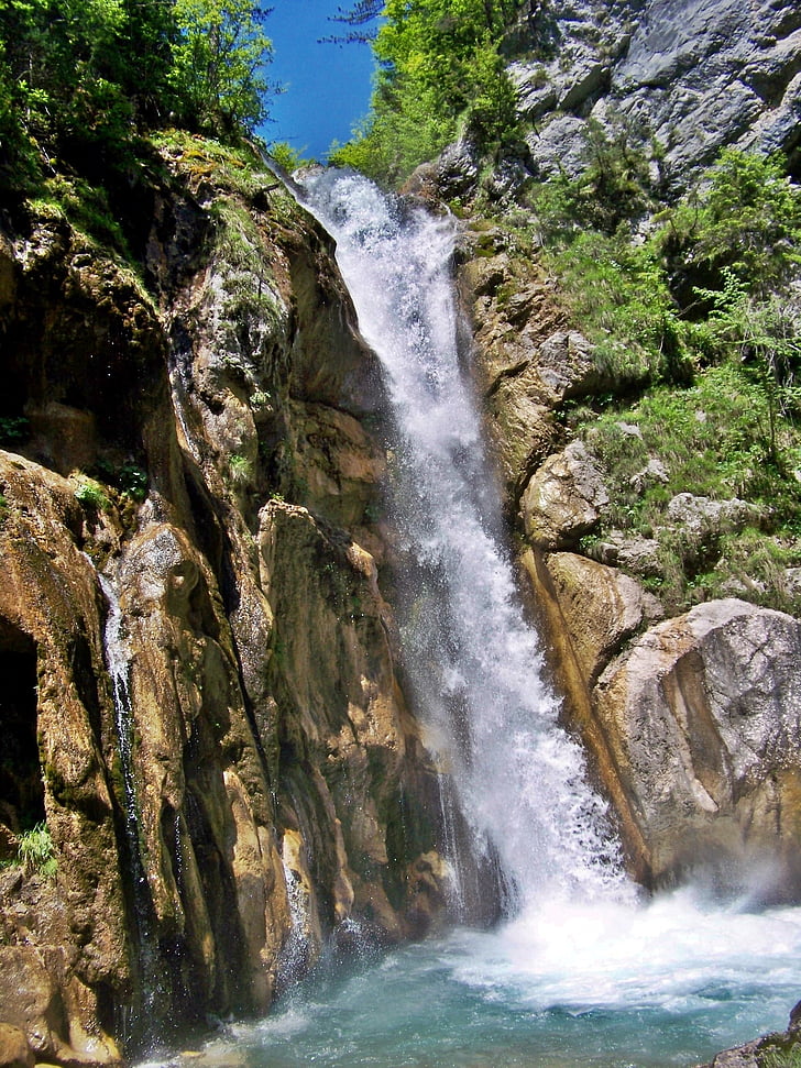 naturligt skådespel, vattenfall, forsar, Basin, Karawanken, Kärnten, tscheppa gorge Österrike