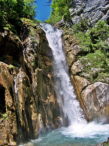natural spectacle, waterfall, rapids, basin, karawanken, carinthia, tscheppa gorge austria