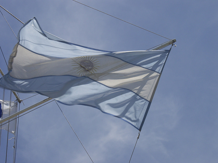 bayrak, Arjantin bayrağı, gökyüzü, ulus