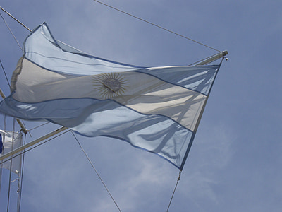 vlajka, Argentina vlajka, obloha, národ