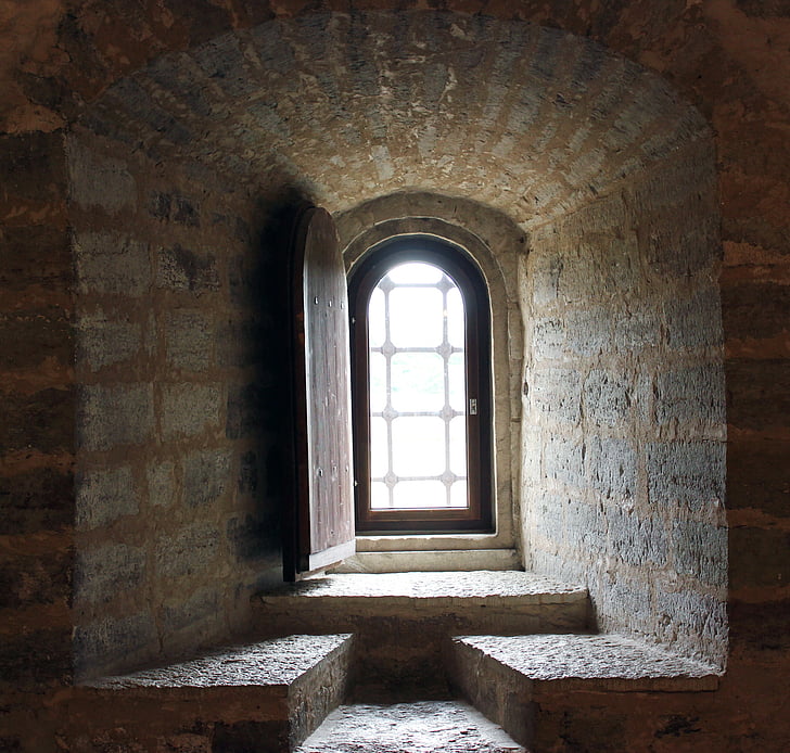 window, castle, vintage, wall, masonry