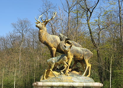 statue, sæler, Park, Frankrig