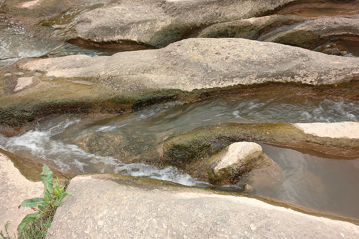 river, water, nature, waterfall, current, rocks