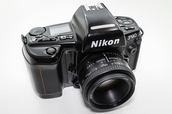 Nikon, F90, filme, câmera, 35mm, pequena imagem, Kodak