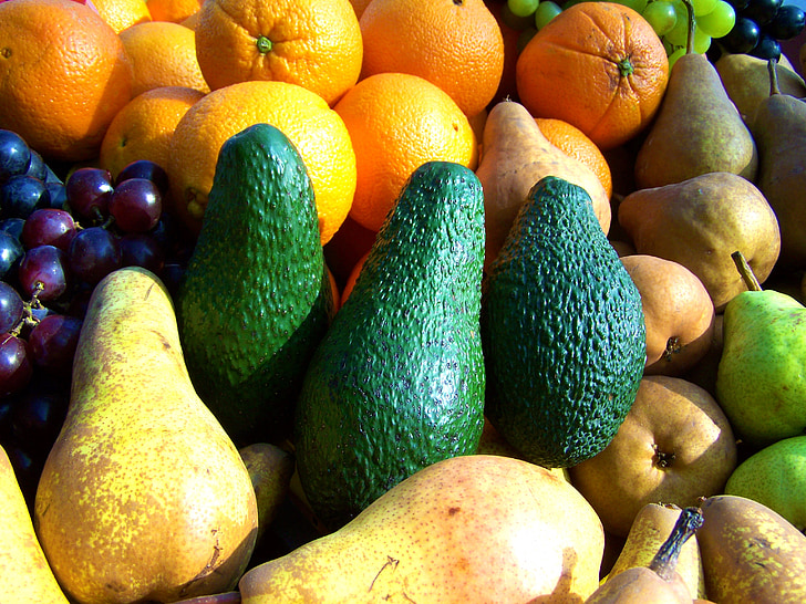 смесени плодове, пазар, цвят
