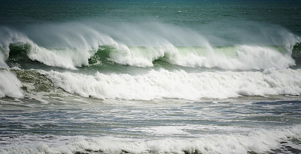tenger, hullámok, vihar, víz, óceán, Shore