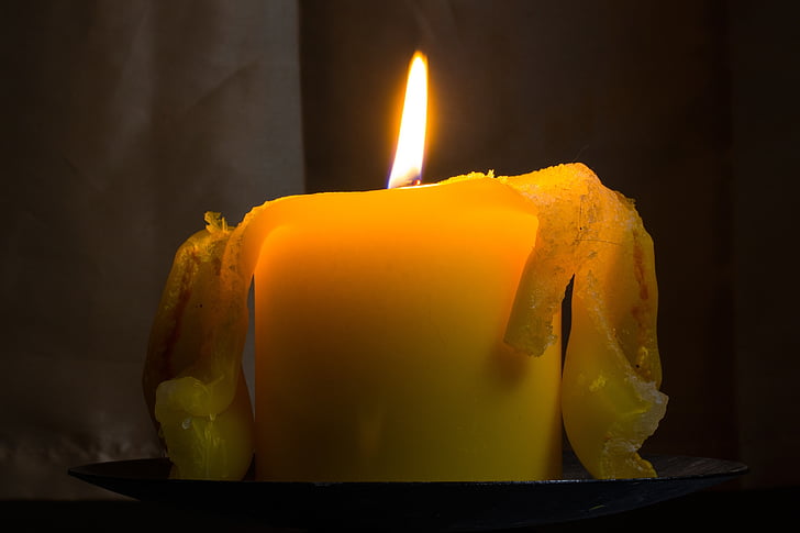 κερί, φλόγα, Κίτρινο, νομοσχέδιο, φως, έγκαυμα, φωτιά