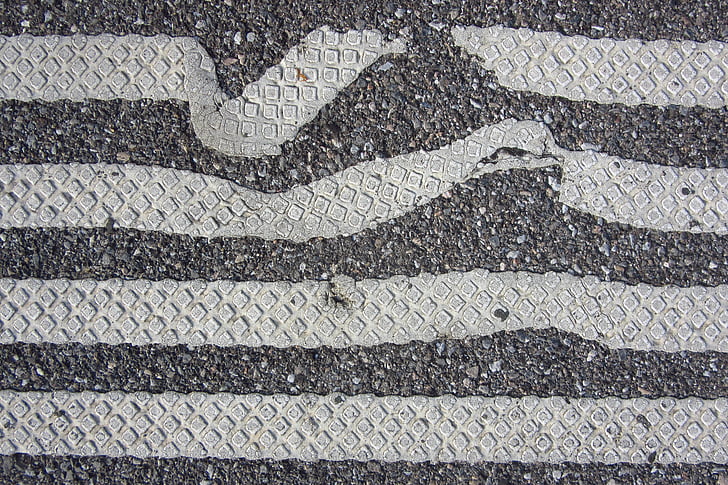 asfalt, strepen, fout, vervormd, pleinen, textuur, patroon