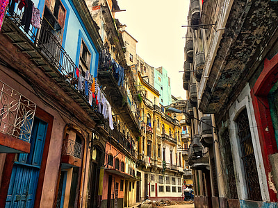 kuba, Havana, arhitektūra, pilsēta, ēkas, ēka, virsbūves