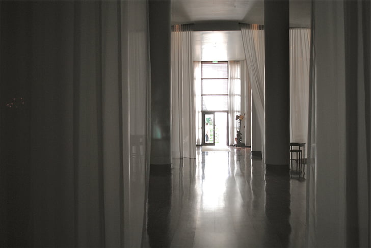 бяло, Прозорец, завеси, стенни драперии, интериор, декор, стълба