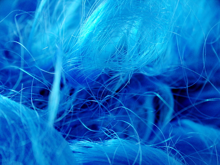 wig, hair, blue, close, carnival, fibers, abstract