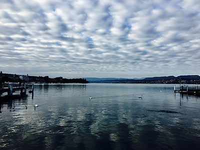 sjön, Schweiz, Fischer, landskap, placerade sjö, Genèvesjön, ångbåten