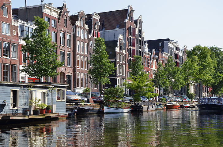 Amsterdam, Europa, vandring, promenad, semester, kanaler, Holiday