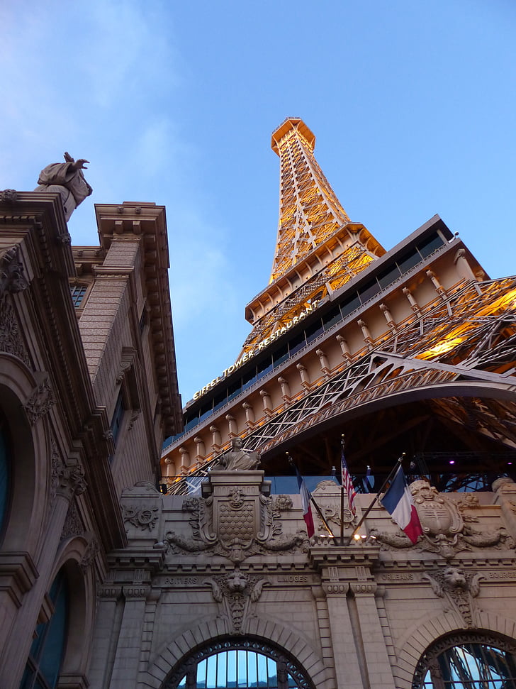 Vegas, Parijs, Las vegas strip, het platform, beroemde markt, Europa, toren