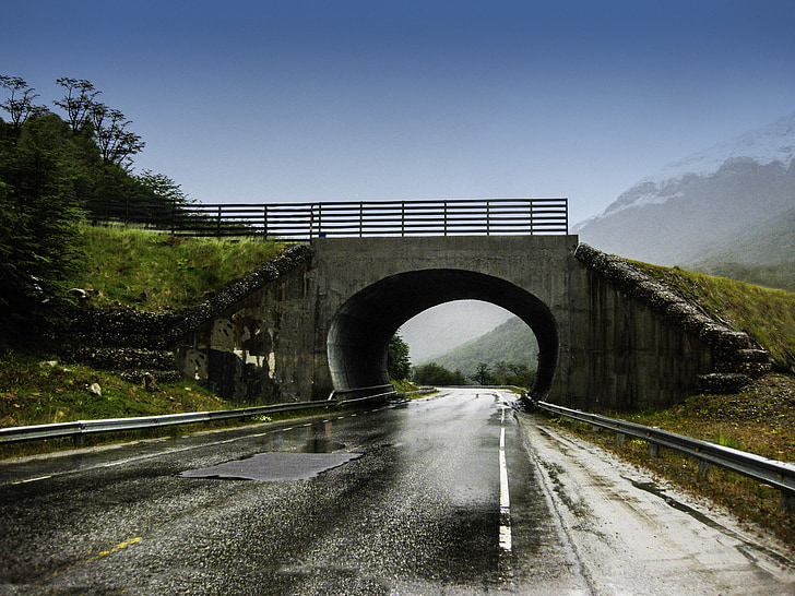 brug, het platform, Argentinië, vocht, regenachtig, Ushuaia