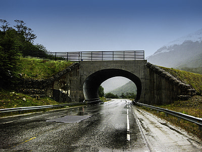 tiltas, Architektūra, Argentina, drėgmės, lietaus, Ushuaia